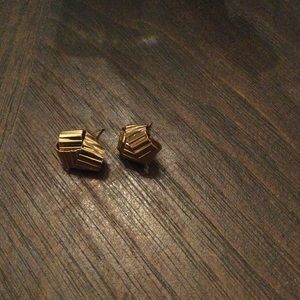 Gold tone stud earrings